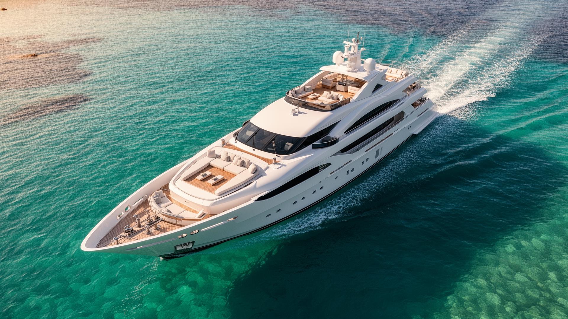 Yacht de luxe sur la Méditerranée